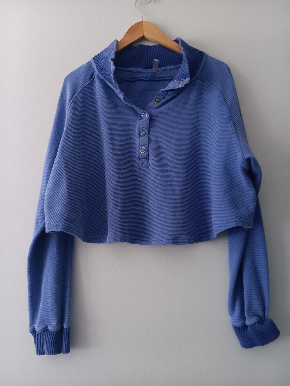 Free People Movement So Fly Henley Layer Top Midnight Jade/Blue M
